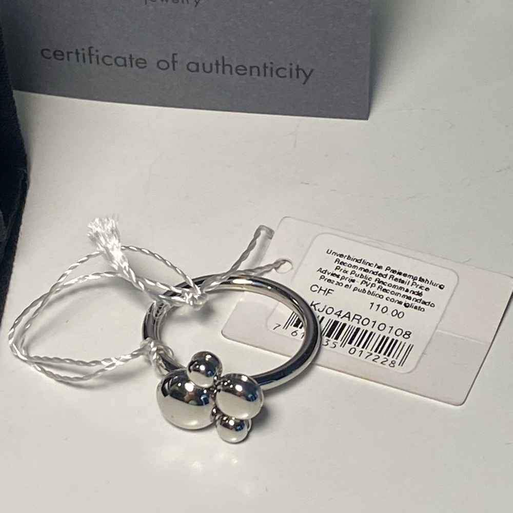 NIB Calvin Klein Fidget Spinner Silver Tone Ring - Picture 7 of 8